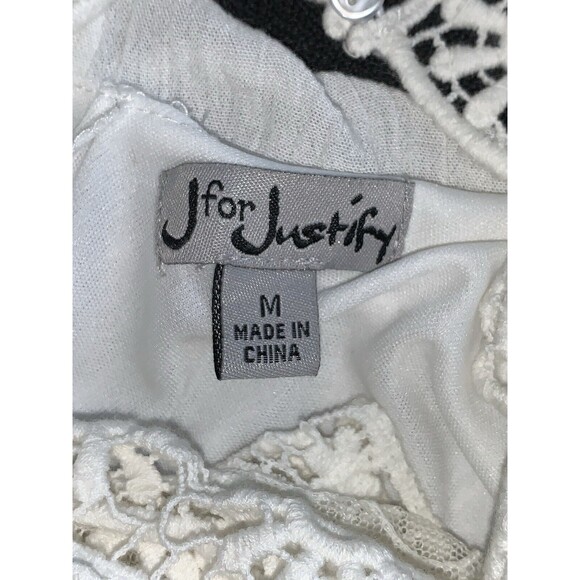 J For Justice White Mini Flowing Hippie Coquette Girl Summer Crochet Dress MED - Picture 7 of 9